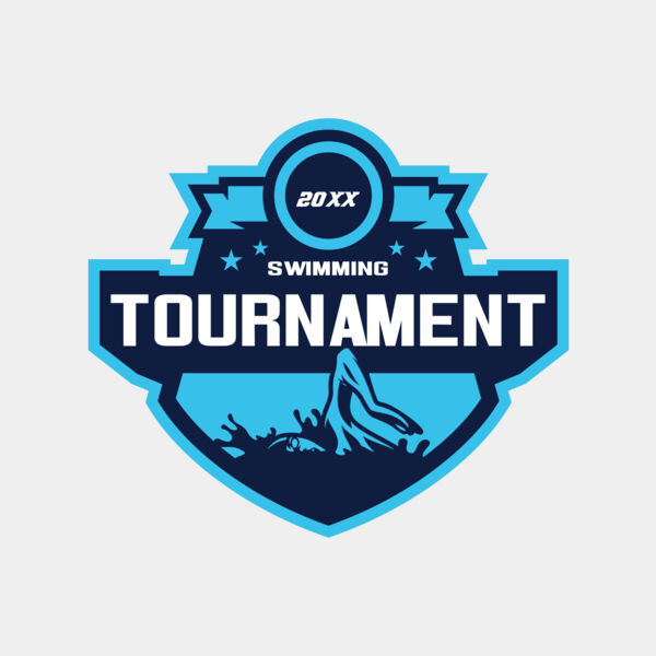 Swimming Tournament logo template Thumbnail