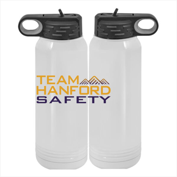 THS - Custom 30 oz. NO MIMINUM White Stainless Steel Vacuum Insulated Water Bottle Thumbnail