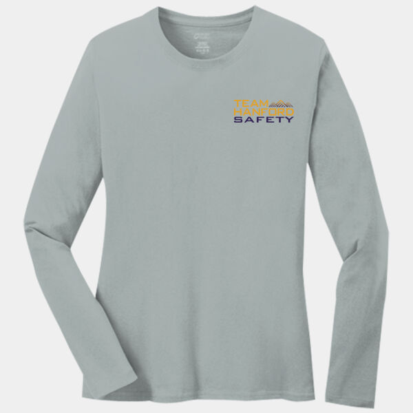 THS Crest - Ladies Long Sleeve Core Cotton Tee Thumbnail