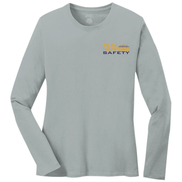 THS Crest - Ladies Long Sleeve Core Cotton Tee Thumbnail