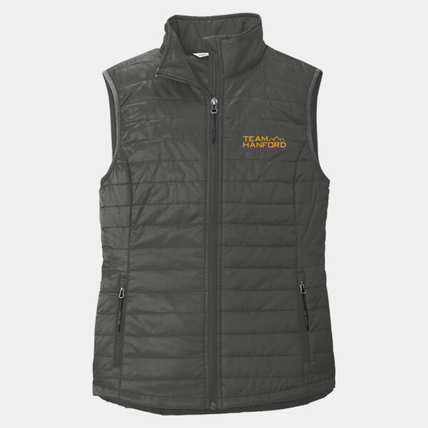 THS embroidered  - Ladies Packable Puffy Vest Thumbnail