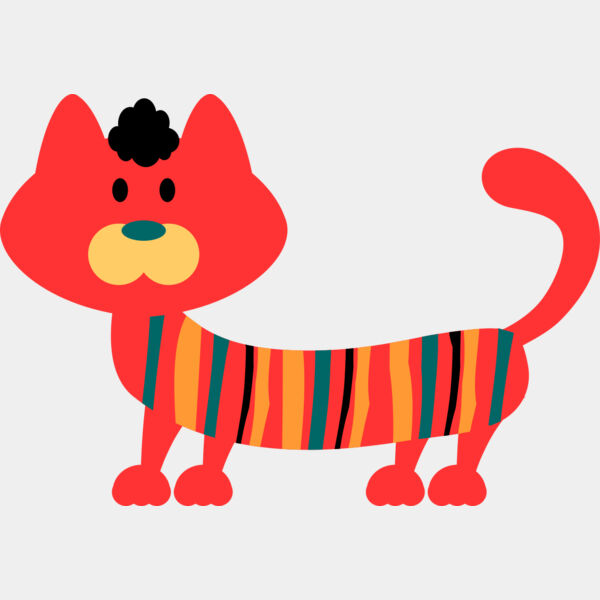 Colorful Striped Cat 2 Thumbnail