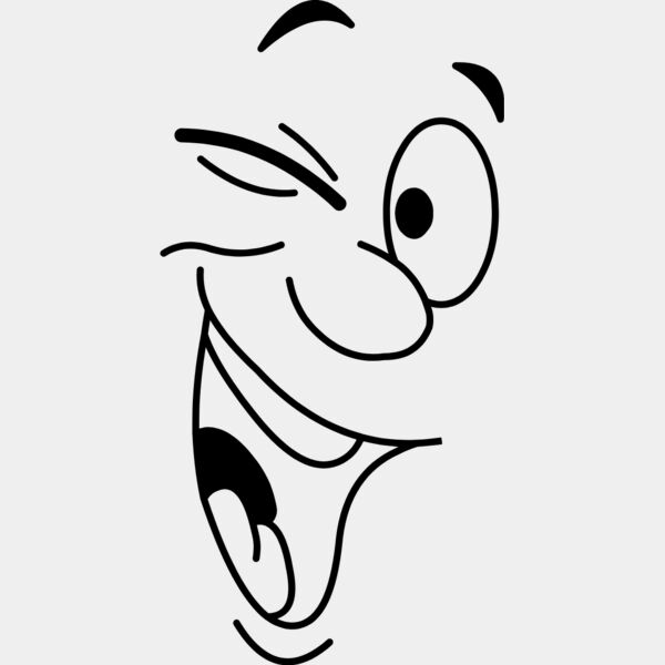 Cartoon Happy Wink Face 1 Thumbnail