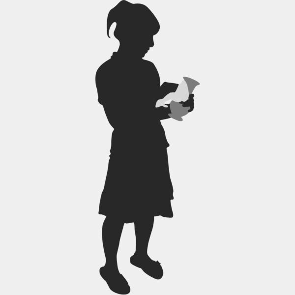 Housekeeper Washing Dishes Silhouette 2 Thumbnail