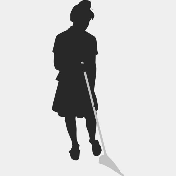 Housekeeper Sweeping Broom Silhouette 1 Thumbnail