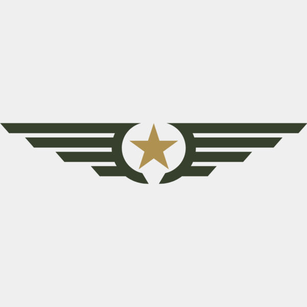 Military Star Wings Emblem 4 Thumbnail