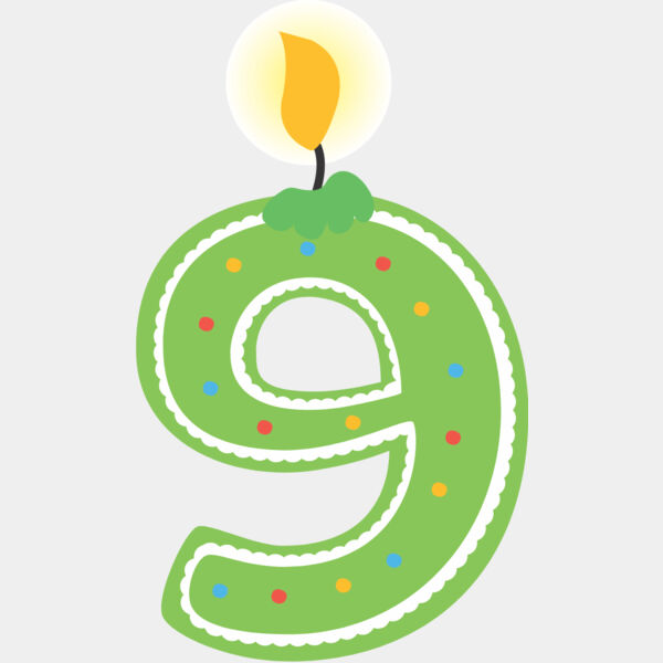 Nine Birthday Candle Number 1 Thumbnail